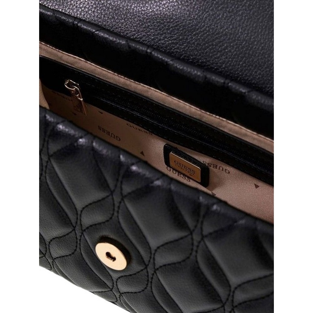 GUESS MAXINE FLAP CROSSBODY ΤΣΑΝΤΑ ΓΥΝΑΙΚΕΙΑ BLACK