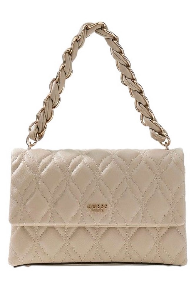GUESS MAXINE FLAP CROSSBODY ΤΣΑΝΤΑ ΓΥΝΑΙΚΕΙΑ TAUPE