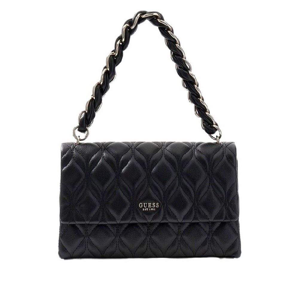 GUESS MAXINE FLAP CROSSBODY ΤΣΑΝΤΑ ΓΥΝΑΙΚΕΙΑ BLACK