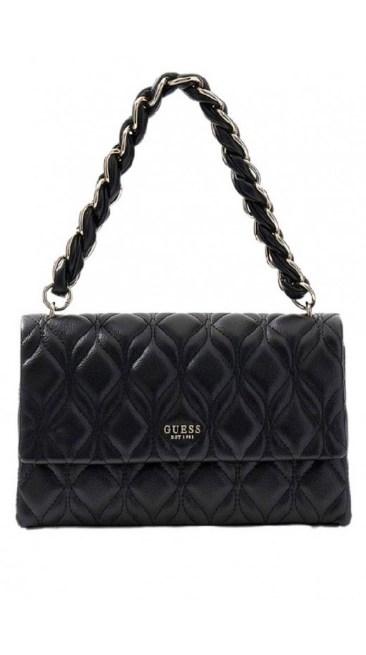 GUESS MAXINE FLAP CROSSBODY ΤΣΑΝΤΑ ΓΥΝΑΙΚΕΙΑ BLACK