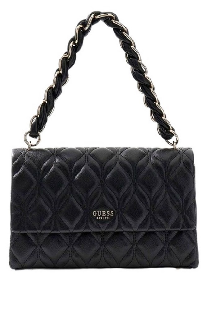 GUESS MAXINE FLAP CROSSBODY ΤΣΑΝΤΑ ΓΥΝΑΙΚΕΙΑ BLACK