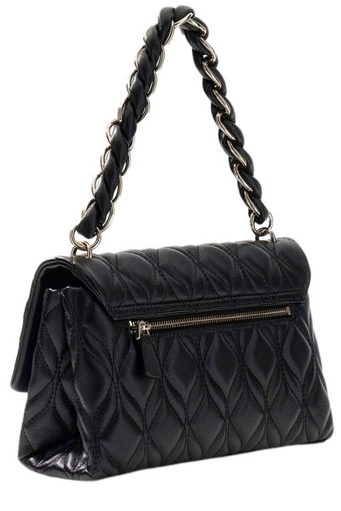 GUESS MAXINE FLAP CROSSBODY ΤΣΑΝΤΑ ΓΥΝΑΙΚΕΙΑ BLACK