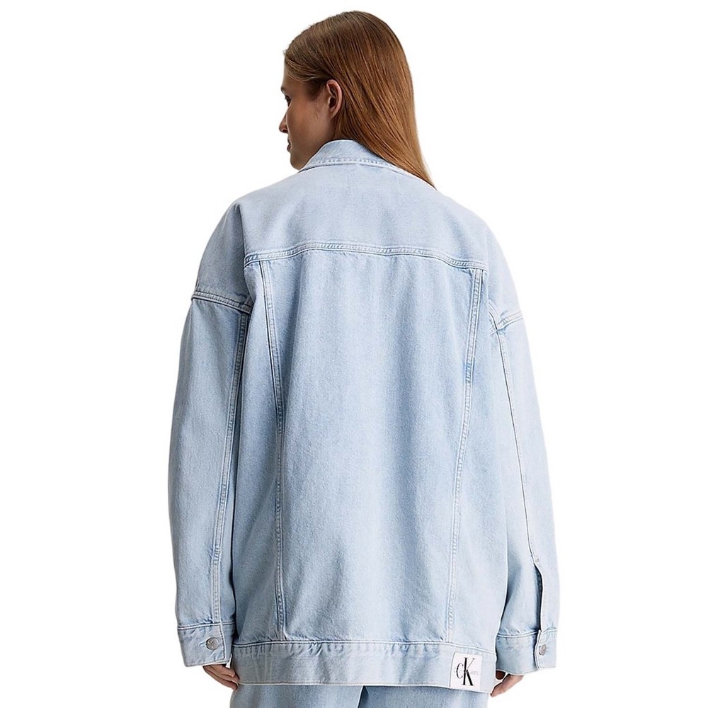 CALVIN KLEIN JEANS EXTREME OVERSIZE DENIM JACKET ΜΠΟΥΦΑΝ ΓΥΝΑΙΚΕΙΟ DENIM LIGHT