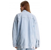 CALVIN KLEIN JEANS EXTREME OVERSIZE DENIM JACKET ΜΠΟΥΦΑΝ ΓΥΝΑΙΚΕΙΟ DENIM LIGHT