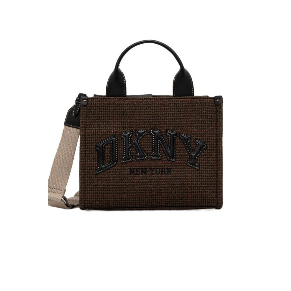 DKNY HANDLEE TOTE HANDBAG R53AIC80 ΤΣΑΝΤΑ ΓΥΝΑΙΚΕΙΑ BROWN