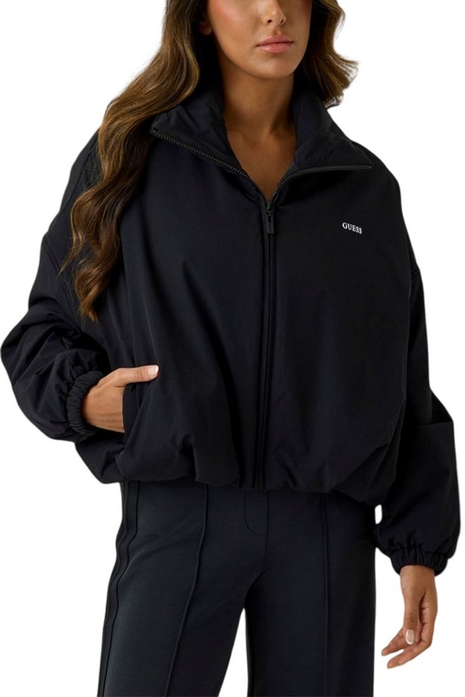 GUESS RHEA PADDED ZIP JACKET ΜΠΟΥΦΑΝ ΓΥΝΑΙΚΕΙΟ BLACK