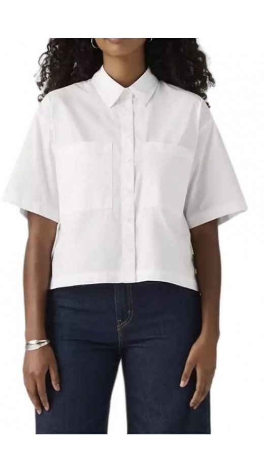 LEVIS HARLIE SS CROPPED SHIRT ΠΟΥΚΑΜΙΣΟ ΓΥΝΑΙΚΕΙΟ WHITE