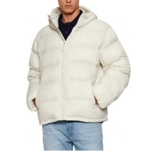 CALVIN KLEIN JEANS LS NYLON MONOGRAM PUFFER JKT ΜΠΟΥΦΑΝ ΑΝΔΡΙΚΟ ECRU
