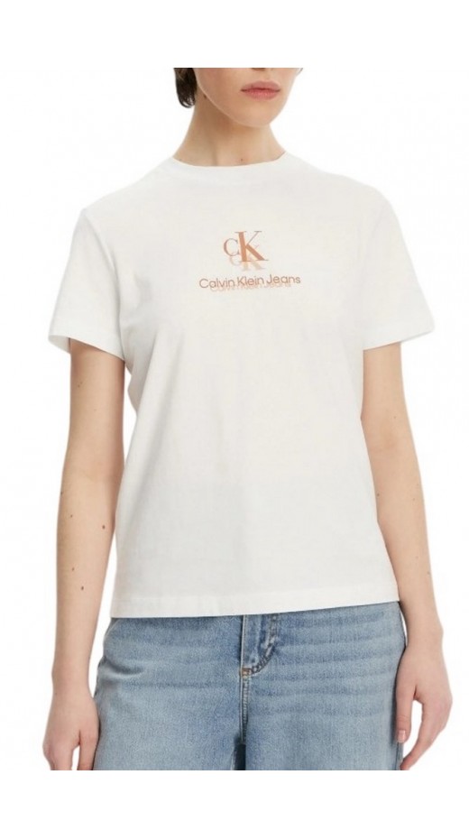 CALVIN KLEIN JEANS SHADOW GRAPHIC REGULAR TEE T-SHIRT ΜΠΛΟΥΖΑ ΓΥΝΑΙΚΕΙΑ WHITE