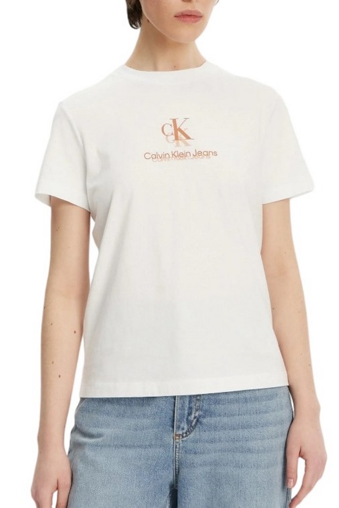 CALVIN KLEIN JEANS SHADOW GRAPHIC REGULAR TEE T-SHIRT ΜΠΛΟΥΖΑ ΓΥΝΑΙΚΕΙΑ WHITE