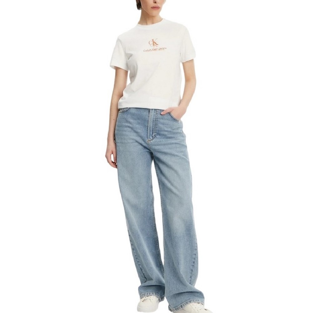 CALVIN KLEIN JEANS SHADOW GRAPHIC REGULAR TEE T-SHIRT ΜΠΛΟΥΖΑ ΓΥΝΑΙΚΕΙΑ WHITE