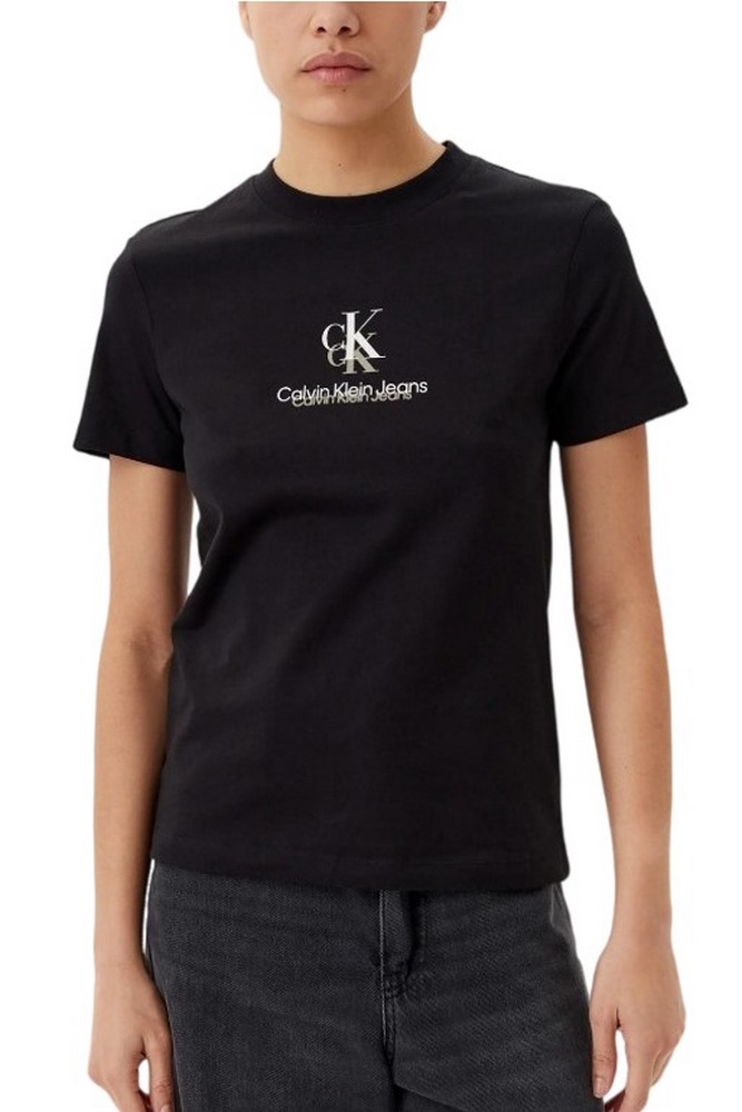 CALVIN KLEIN JEANS SHADOW GRAPHIC REGULAR TEE T-SHIRT ΜΠΛΟΥΖΑ ΓΥΝΑΙΚΕΙΑ BLACK
