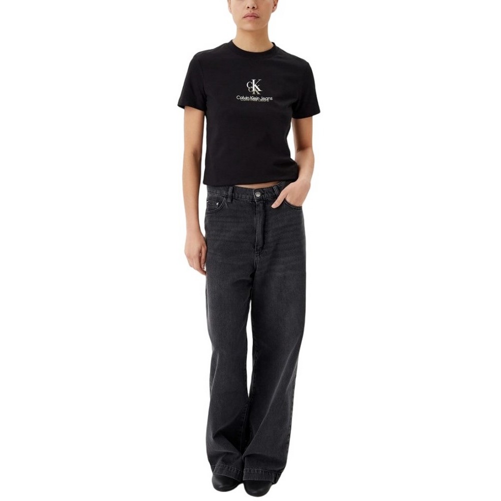 CALVIN KLEIN JEANS SHADOW GRAPHIC REGULAR TEE T-SHIRT ΜΠΛΟΥΖΑ ΓΥΝΑΙΚΕΙΑ BLACK