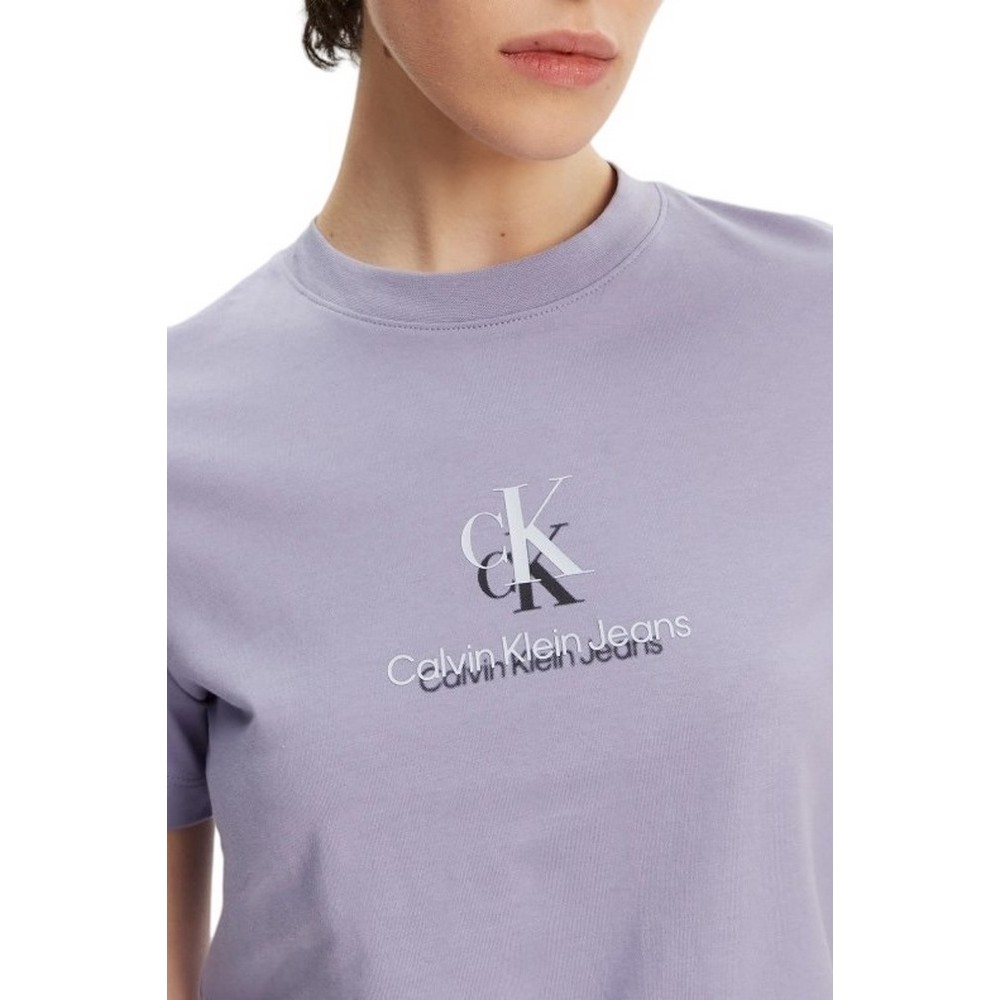 CALVIN KLEIN JEANS SHADOW GRAPHIC REGULAR TEE T-SHIRT ΜΠΛΟΥΖΑ ΓΥΝΑΙΚΕΙΑ VIOLET
