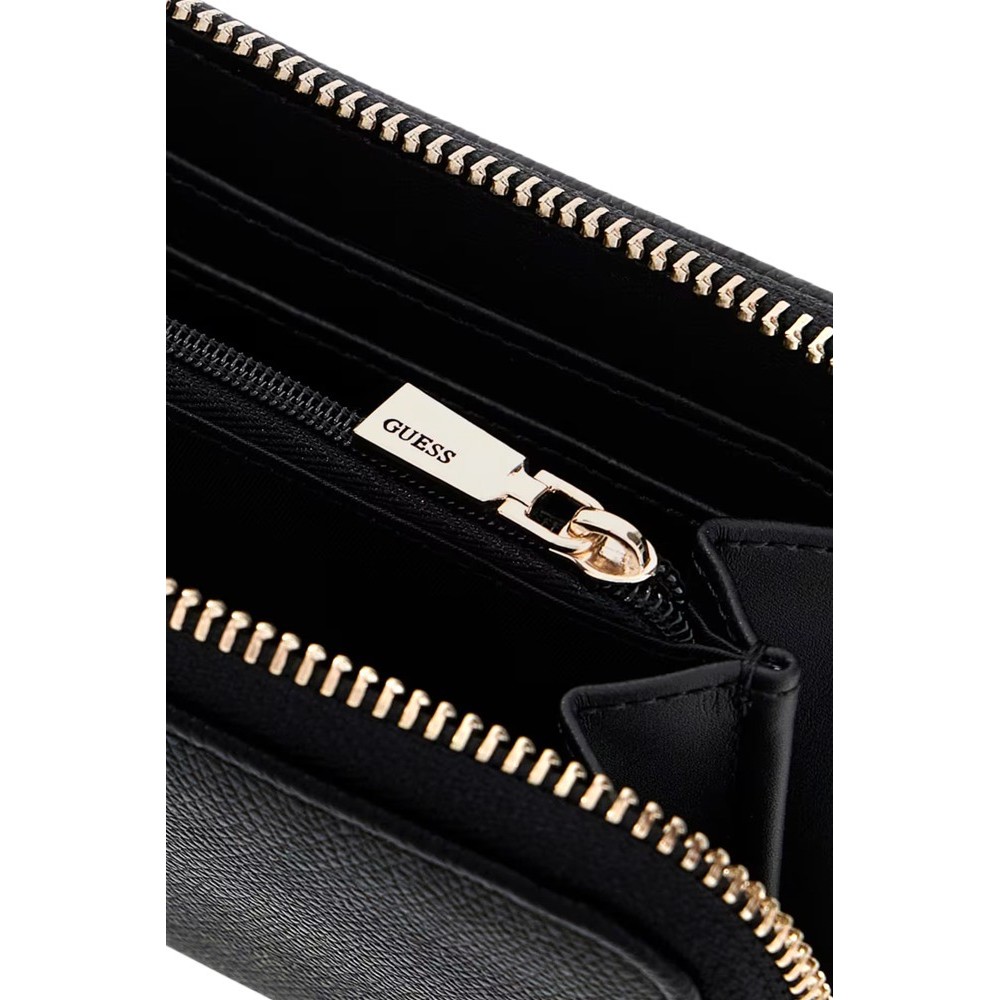 GUESS AMORETTE SLG MED ZIP AROUND ΠΟΡΤΟΦΟΛΙ ΓΥΝΑΙΚΕΙΟ BLACK