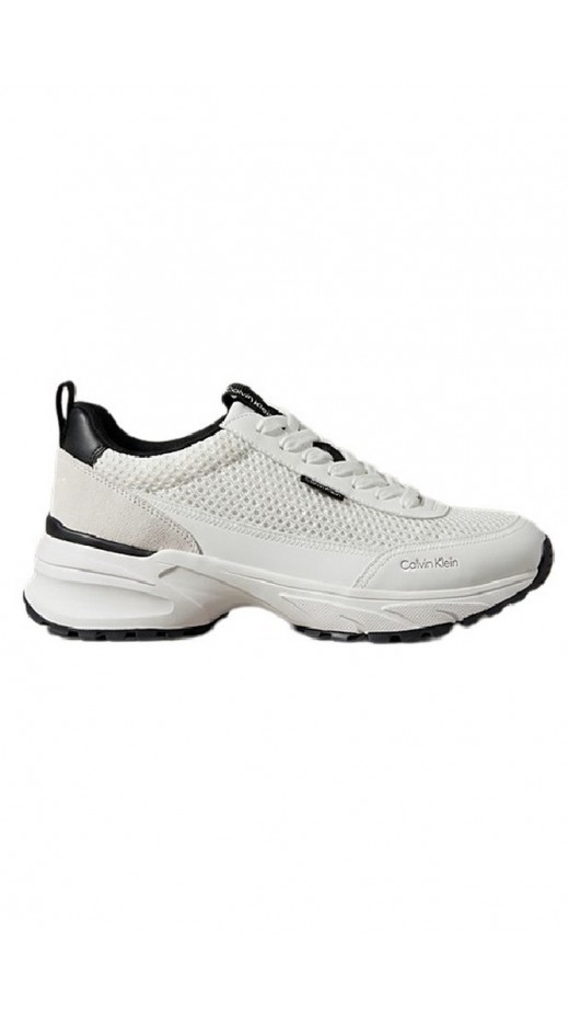 CALVIN KLEIN HIKE RUNNER LACEUP MESH ΠΑΠΟΥΤΣΙ ΑΝΔΡΙΚΟ WHITE/BLACK