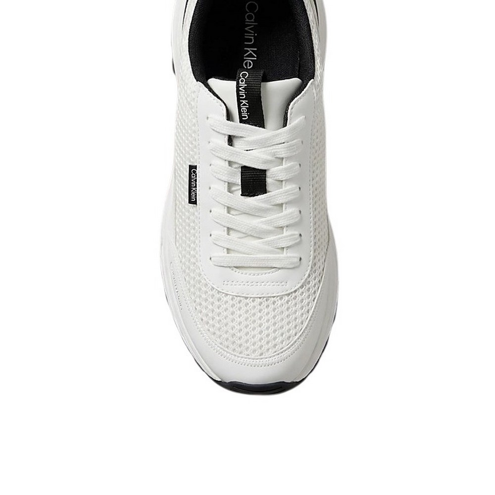 CALVIN KLEIN HIKE RUNNER LACEUP MESH ΠΑΠΟΥΤΣΙ ΑΝΔΡΙΚΟ WHITE/BLACK