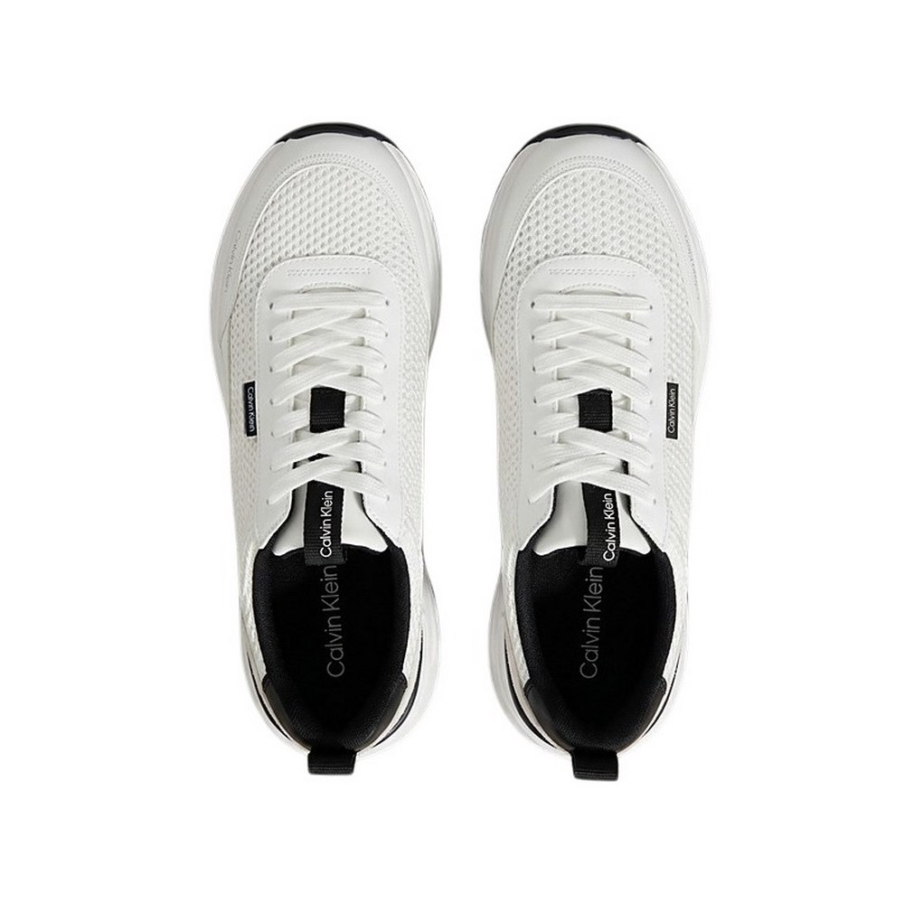 CALVIN KLEIN HIKE RUNNER LACEUP MESH ΠΑΠΟΥΤΣΙ ΑΝΔΡΙΚΟ WHITE/BLACK