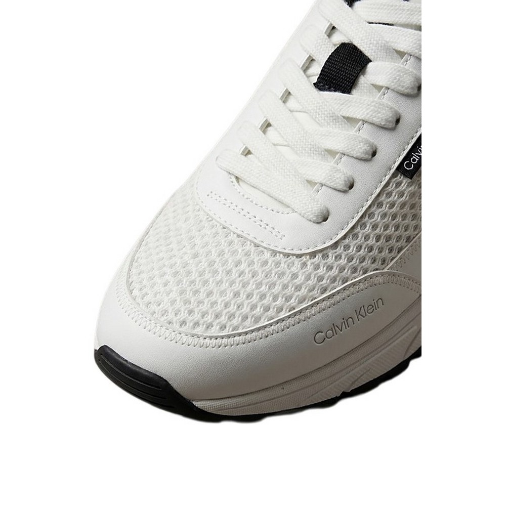 CALVIN KLEIN HIKE RUNNER LACEUP MESH ΠΑΠΟΥΤΣΙ ΑΝΔΡΙΚΟ WHITE/BLACK