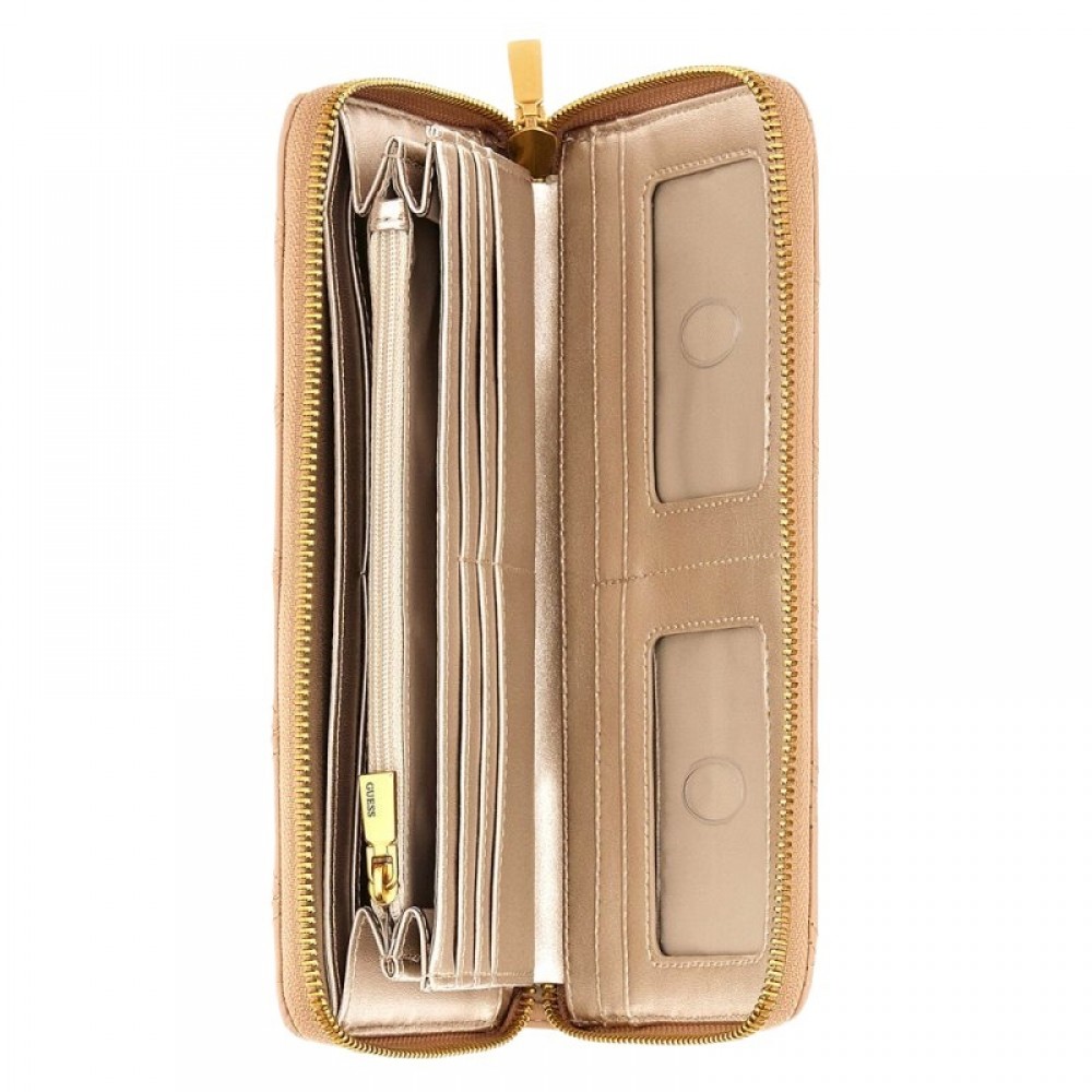 GUESS GIULLY SLG CHEQUE ORGANIZER ΠΟΡΤΟΦΟΛΙ ΓΥΝΑΙΚΕΙΟ BEIGE