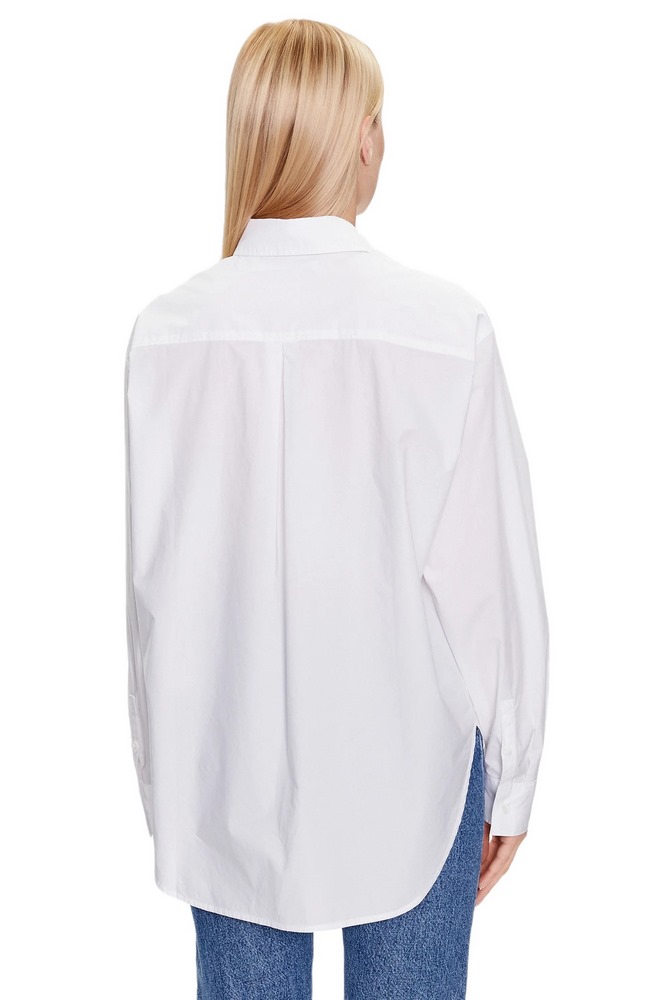 CALVIN KLEIN JEANS MONOLOGO RELAXED SHIRT ΠΟΥΚΑΜΙΣΟ ΓΥΝΑΙΚΕΙΟ WHITE
