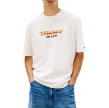 TOMMY JEANS 90S BLOCK T-SHIRT ΜΠΛΟΥΖΑ ΑΝΔΡΙΚΗ ECRU