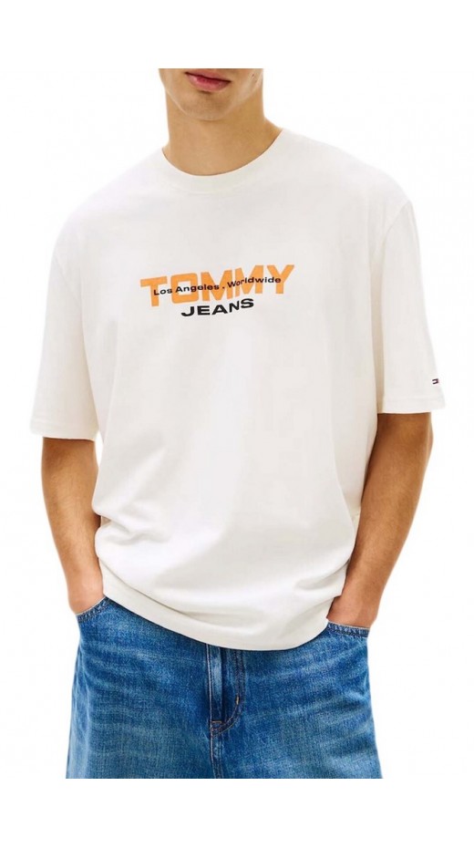 TOMMY JEANS 90S BLOCK T-SHIRT ΜΠΛΟΥΖΑ ΑΝΔΡΙΚΗ ECRU