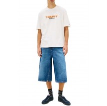 TOMMY JEANS 90S BLOCK T-SHIRT ΜΠΛΟΥΖΑ ΑΝΔΡΙΚΗ ECRU