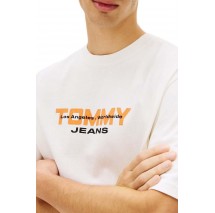 TOMMY JEANS 90S BLOCK T-SHIRT ΜΠΛΟΥΖΑ ΑΝΔΡΙΚΗ ECRU