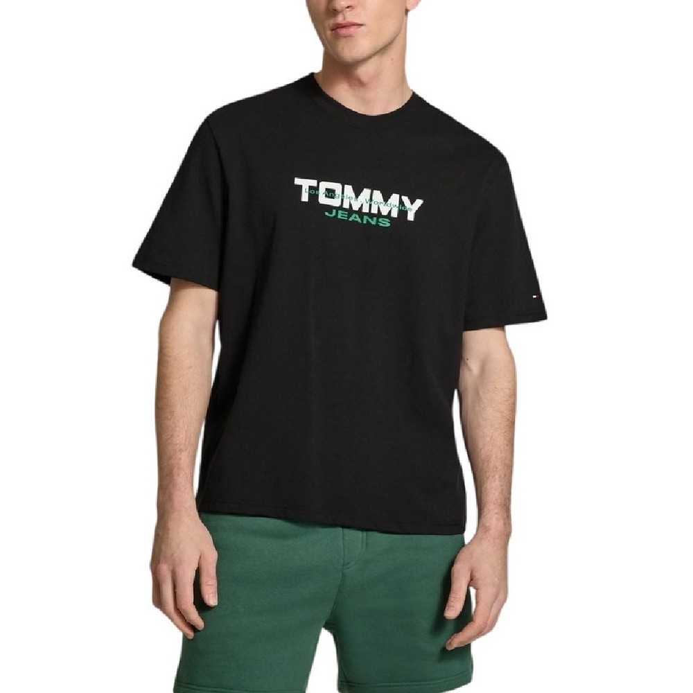 TOMMY JEANS 90S BLOCK T-SHIRT ΜΠΛΟΥΖΑ ΑΝΔΡΙΚΗ BLACK