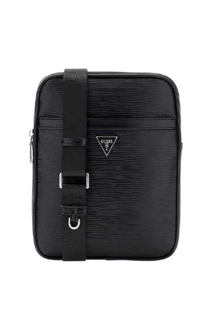 GUESS MILANO CROSSBODY FLAT HMMIPWP6223 ΤΣΑΝΤΑ ΑΝΔΡΙΚΗ BLACK
