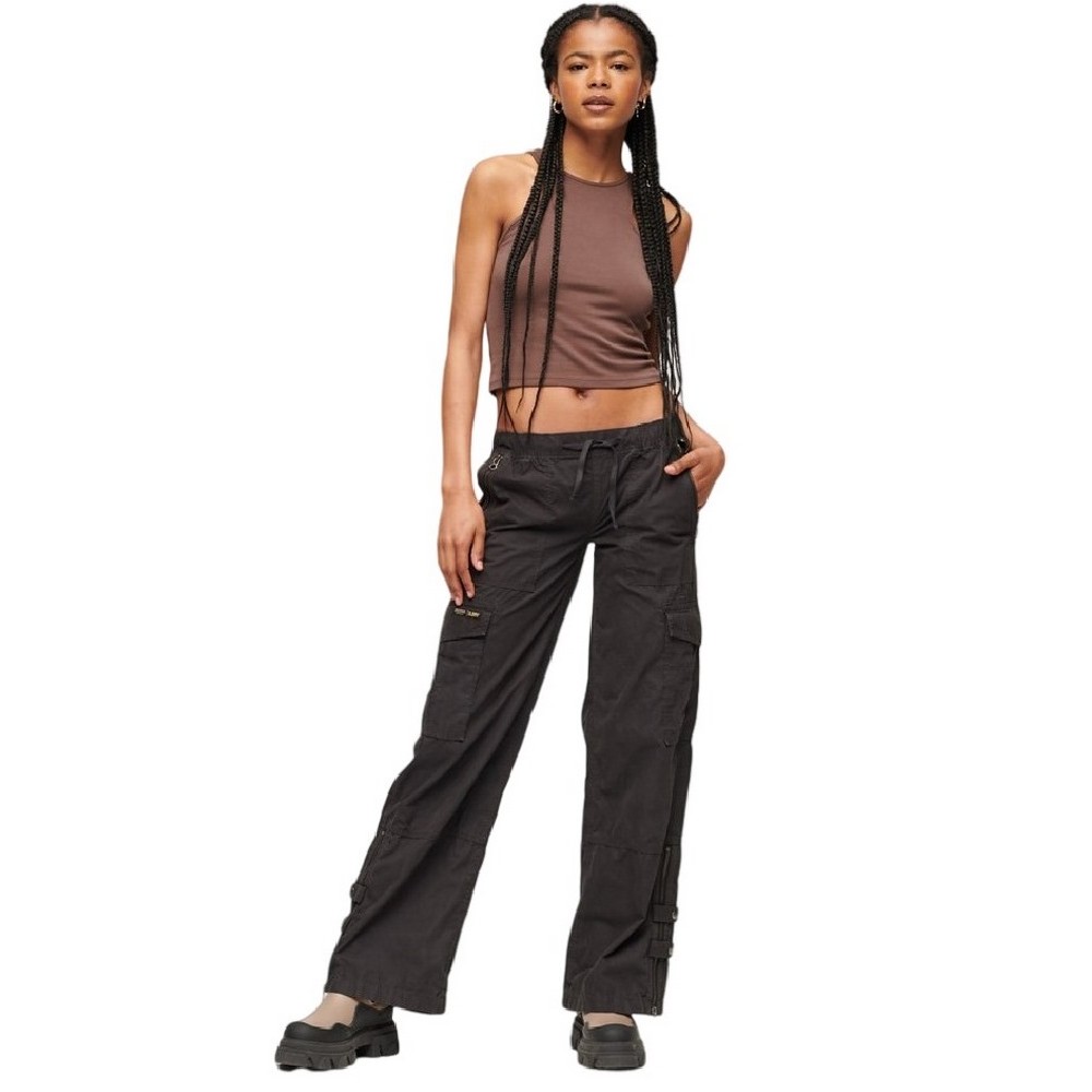 SUPERDRY D2 OVIN VINTAGE LR ELASTIC CARGO PANT ΠΑΝΤΕΛΟΝΙ ΓΥΝΑΙΚΕΙΟ BLACK