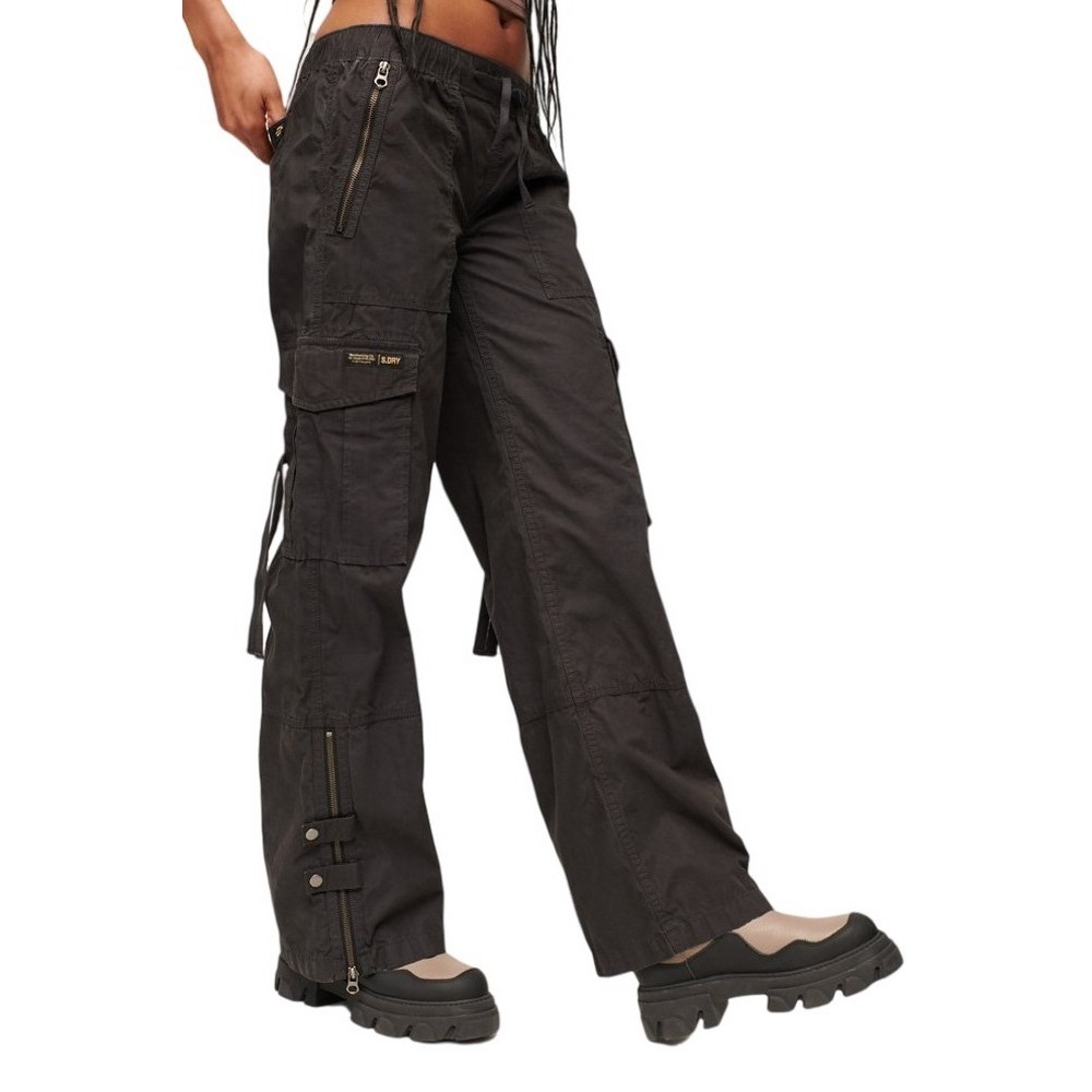 SUPERDRY D2 OVIN VINTAGE LR ELASTIC CARGO PANT ΠΑΝΤΕΛΟΝΙ ΓΥΝΑΙΚΕΙΟ BLACK