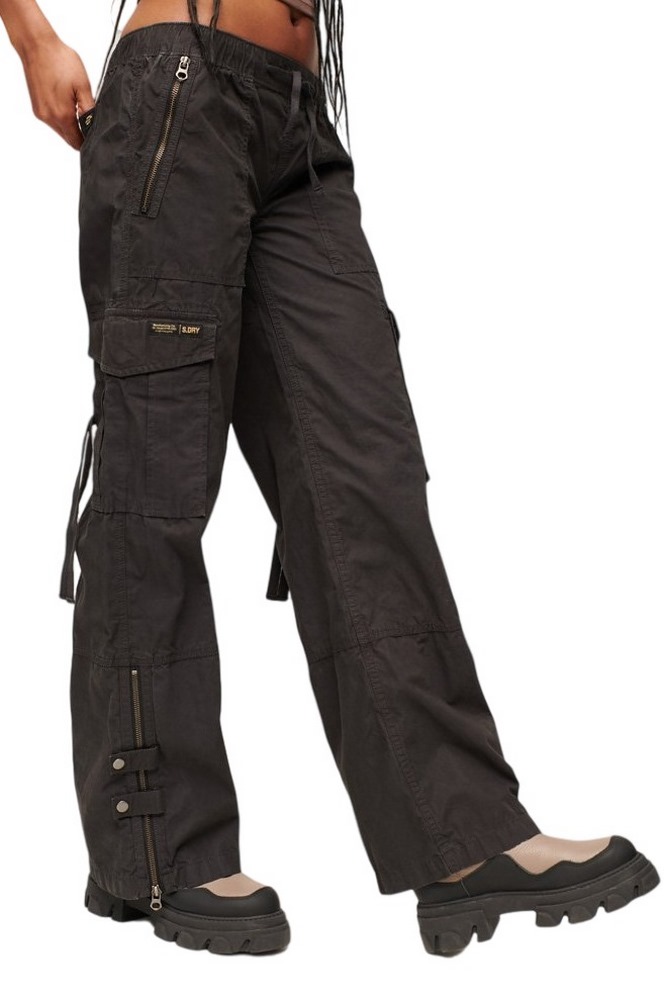 SUPERDRY D2 OVIN VINTAGE LR ELASTIC CARGO PANT ΠΑΝΤΕΛΟΝΙ ΓΥΝΑΙΚΕΙΟ BLACK