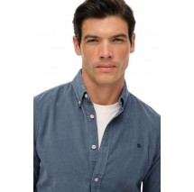 SUPERDRY D3 STUD CLASSIC NEEDLE CORD SHIRT ΠΟΥΚΑΜΙΣΟ ΑΝΔΡΙΚΟ GREY