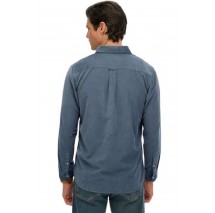 SUPERDRY D3 STUD CLASSIC NEEDLE CORD SHIRT ΠΟΥΚΑΜΙΣΟ ΑΝΔΡΙΚΟ GREY