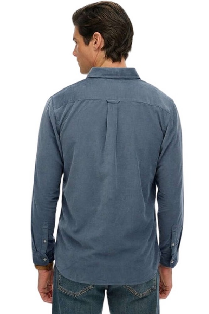 SUPERDRY D3 STUD CLASSIC NEEDLE CORD SHIRT ΠΟΥΚΑΜΙΣΟ ΑΝΔΡΙΚΟ GREY