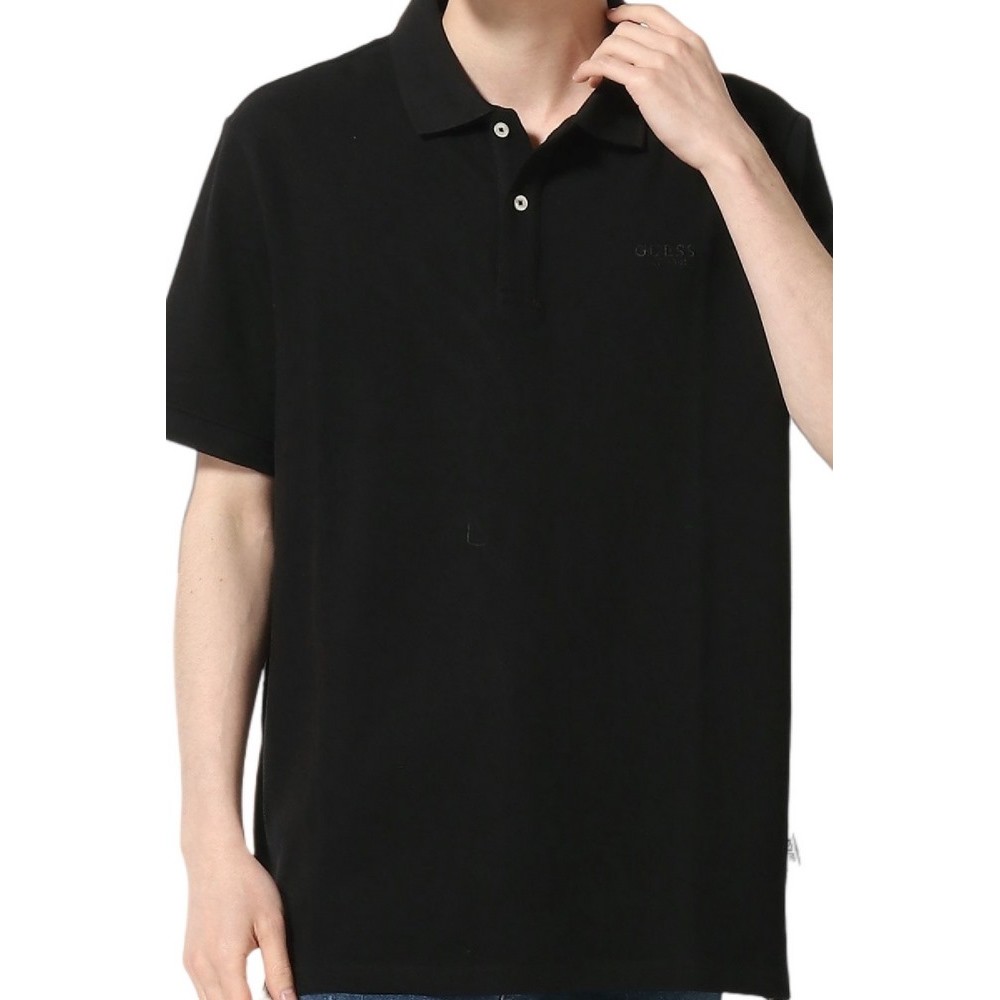 GUESS POLO T-SHIRT ΜΠΛΟΥΖΑ ΑΝΔΡΙΚΗ BLACK