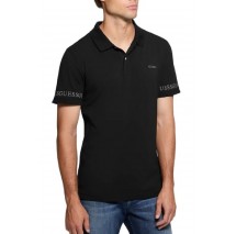 GUESS NOLAN SS T-SHIRT POLO ΜΠΛΟΥΖΑ ΑΝΔΡΙΚΗ BLACK