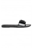 CALVIN KLEIN JEANS FLAT SANDAL SLIDE MG MET ΠΑΝΤΟΦΛΑ ΓΥΝΑΙΚΕΙΑ BLACK