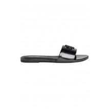 CALVIN KLEIN JEANS FLAT SANDAL SLIDE MG MET ΠΑΝΤΟΦΛΑ ΓΥΝΑΙΚΕΙΑ BLACK