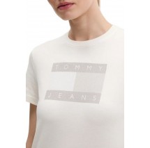 TOMMY JEANS REG FLAG TEE T-SHIRT ΜΠΛΟΥΖΑ ΓΥΝΑΙΚΕΙΑ OFF WHITE