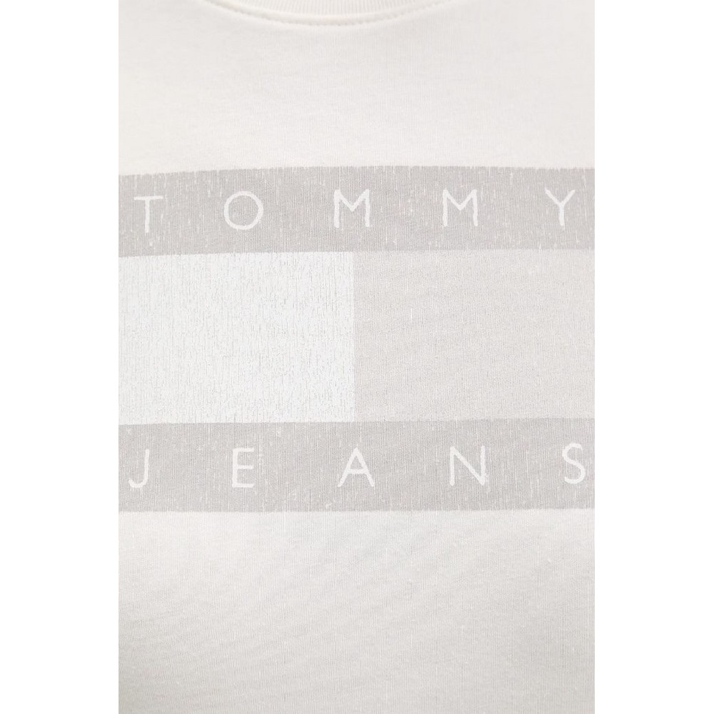 TOMMY JEANS REG FLAG TEE T-SHIRT ΜΠΛΟΥΖΑ ΓΥΝΑΙΚΕΙΑ OFF WHITE