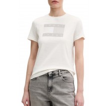 TOMMY JEANS REG FLAG TEE T-SHIRT ΜΠΛΟΥΖΑ ΓΥΝΑΙΚΕΙΑ OFF WHITE