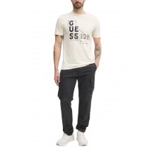GUESS BSC GUESS STATE TEE T-SHIRT ΜΠΛΟΥΖΑ ΑΝΔΡΙΚΗ ECRU