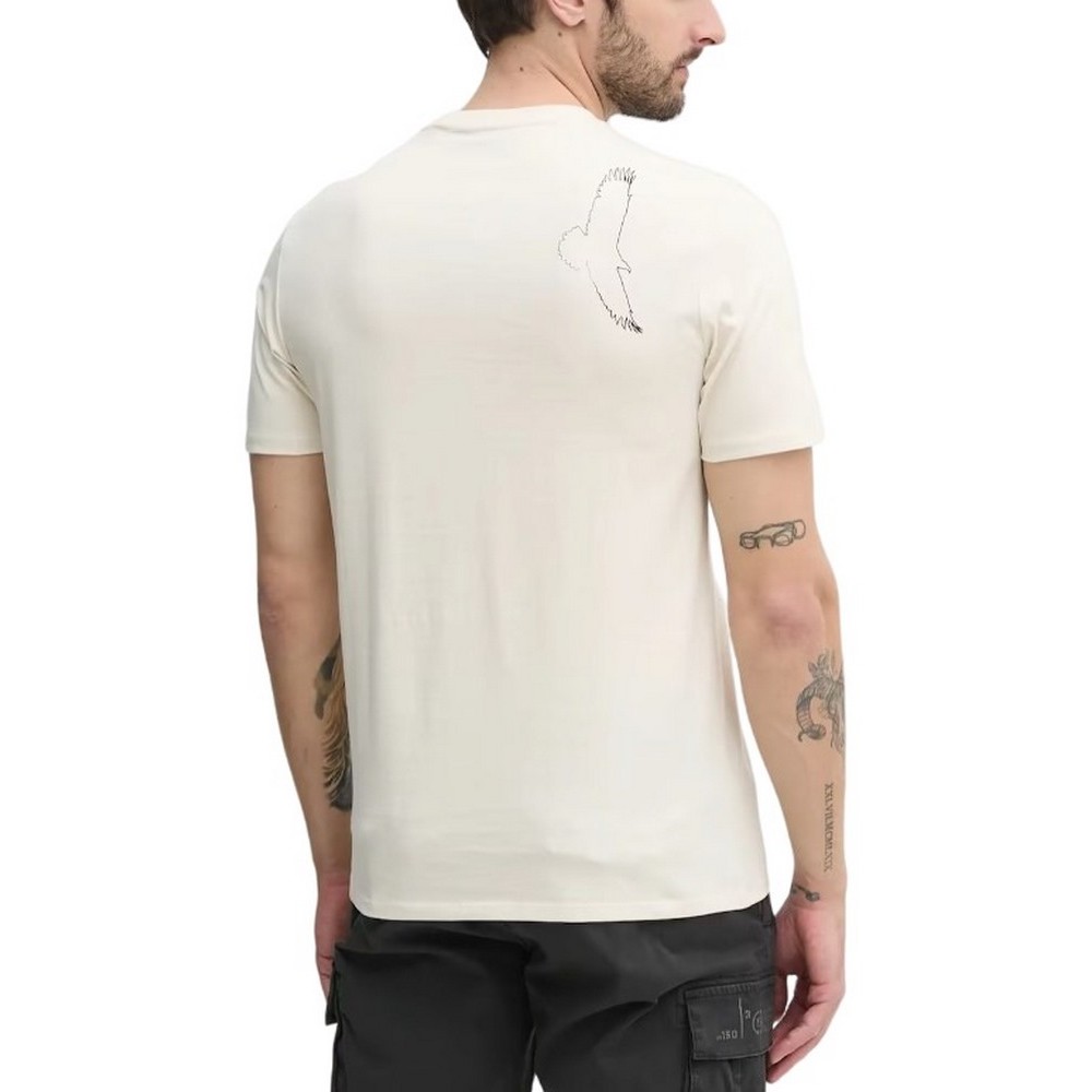 GUESS BSC GUESS STATE TEE T-SHIRT ΜΠΛΟΥΖΑ ΑΝΔΡΙΚΗ ECRU