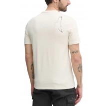 GUESS BSC GUESS STATE TEE T-SHIRT ΜΠΛΟΥΖΑ ΑΝΔΡΙΚΗ ECRU