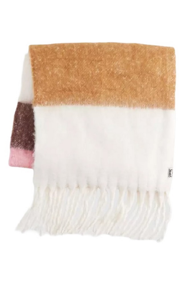 LEVIS FUZZY SCARF ΚΑΣΚΟΛ ΓΥΝΑΙΚΕΙΟ BEIGE/PINK
