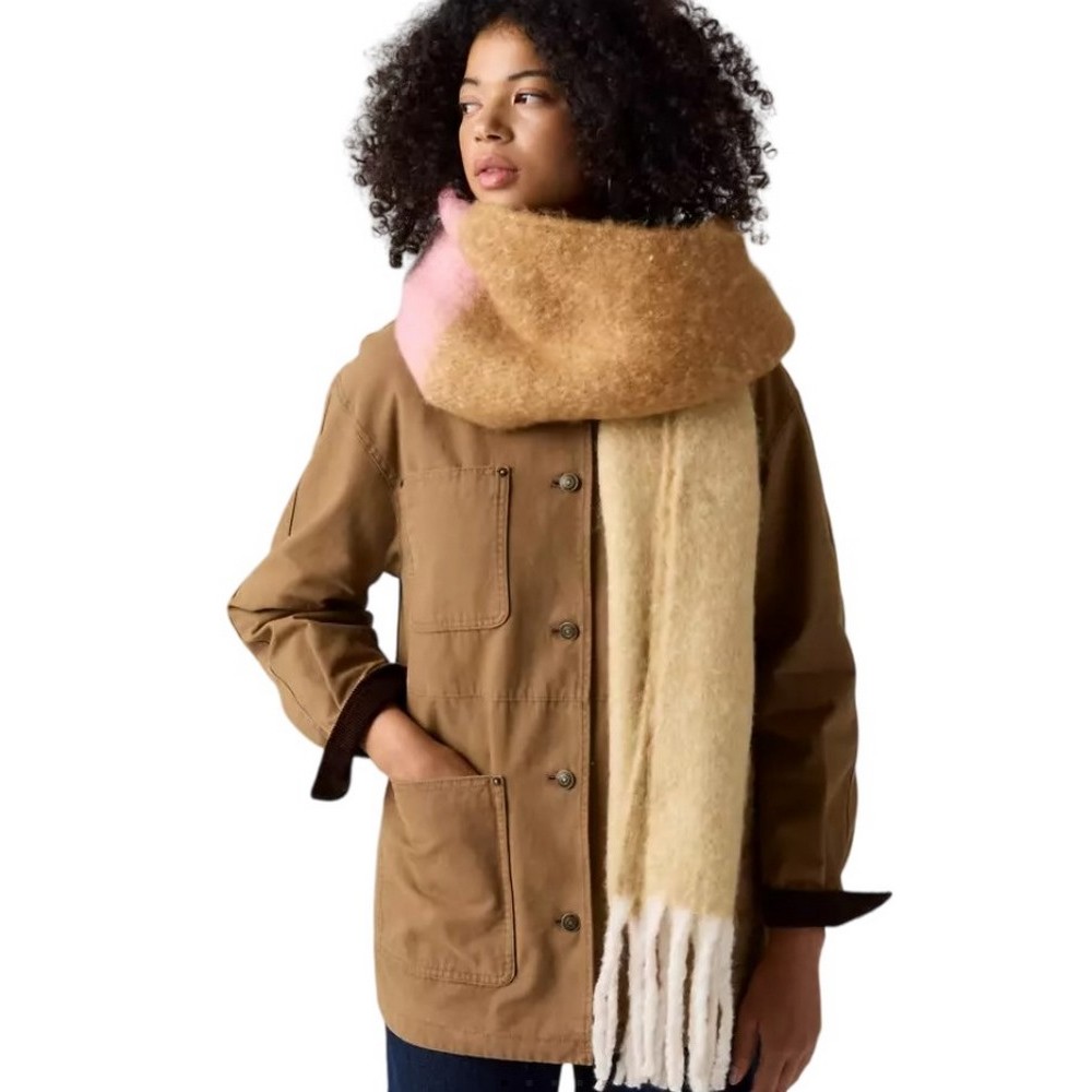 LEVIS FUZZY SCARF ΚΑΣΚΟΛ ΓΥΝΑΙΚΕΙΟ BEIGE/PINK