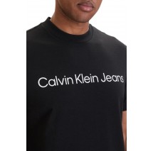 CALVIN KLEIN JEANS A- SS REGULAR INSTITUTIONAL LOGO T-SHIRT ΜΠΛΟΥΖΑ ΑΝΔΡΙΚΗ BLACK